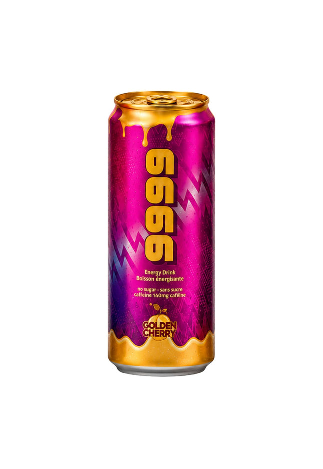 9999 - Golden Cherry Energy Drink - Cerise - 355ml - Le marché Boréal