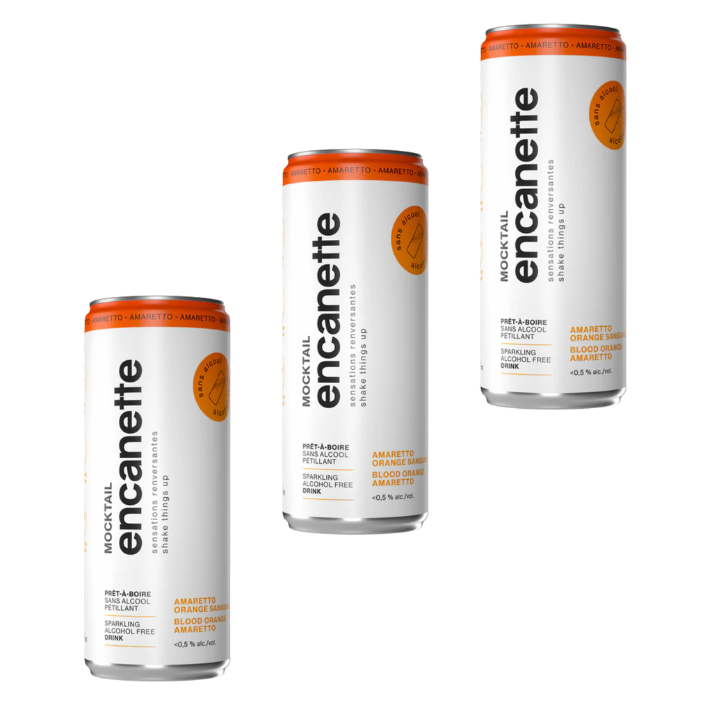Encanette - Mocktail Amaretto Orange sanguine - Pack de 3 × 250 ml