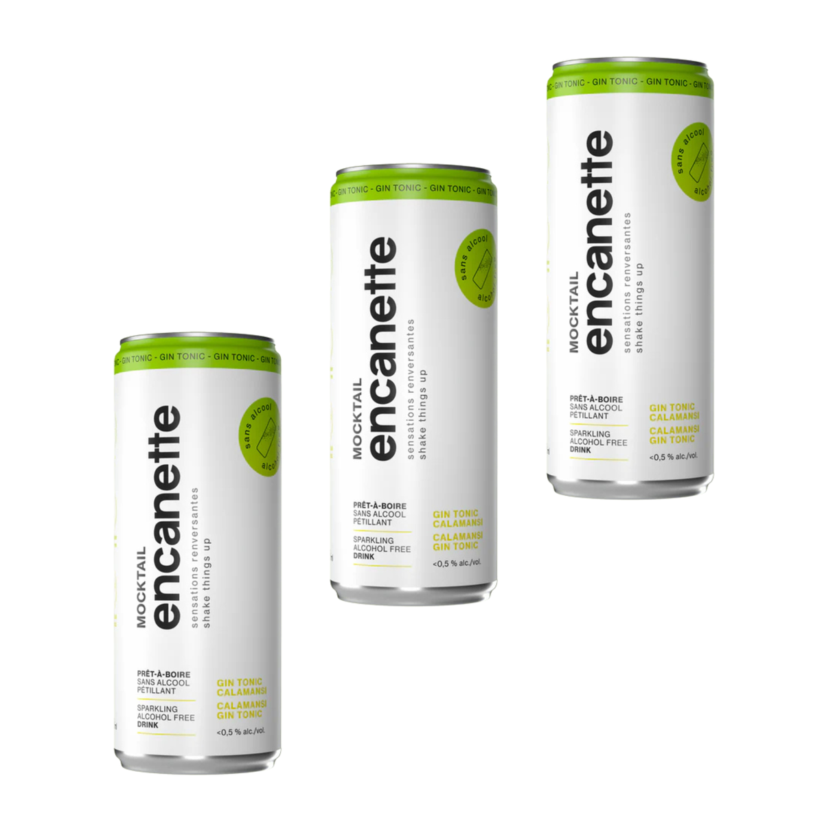 Encanette - Mocktail Gin & Tonic - Pack de 3 × 250 ml
