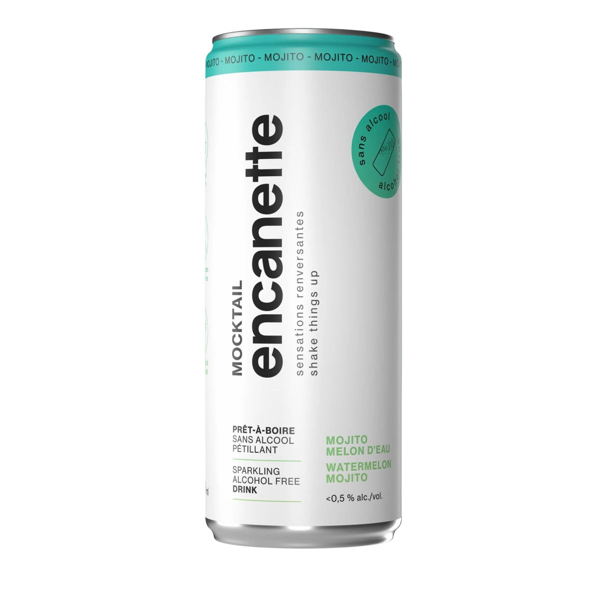 Encanette - Mocktail Mojito Melon d'eau - 250ml - Le marché Boréal