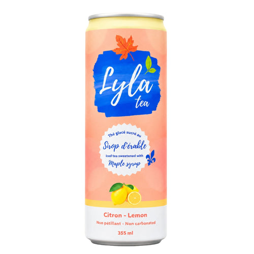 Lyla tea - Thé glacé citron - sucré au sirop d'érable - Le marché Boréal