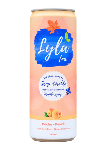 Lyla tea - Thé glacé pêche - sucré au sirop d'érable - Le marché Boréal