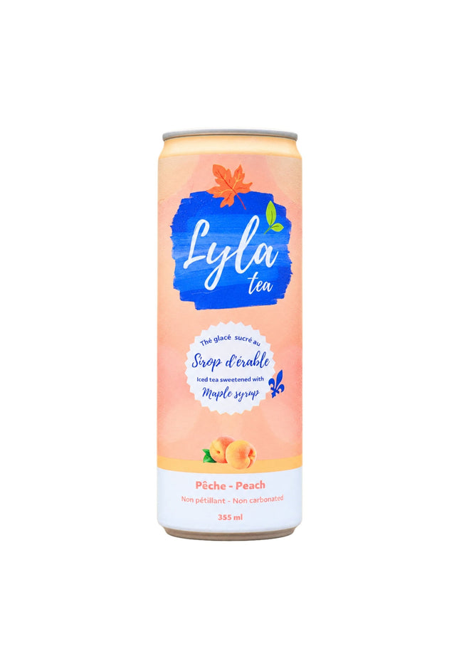 Lyla tea - Thé glacé pêche - sucré au sirop d'érable - Le marché Boréal