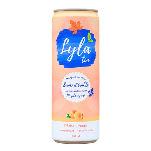 Lyla tea - Thé glacé pêche - sucré au sirop d'érable - Le marché Boréal