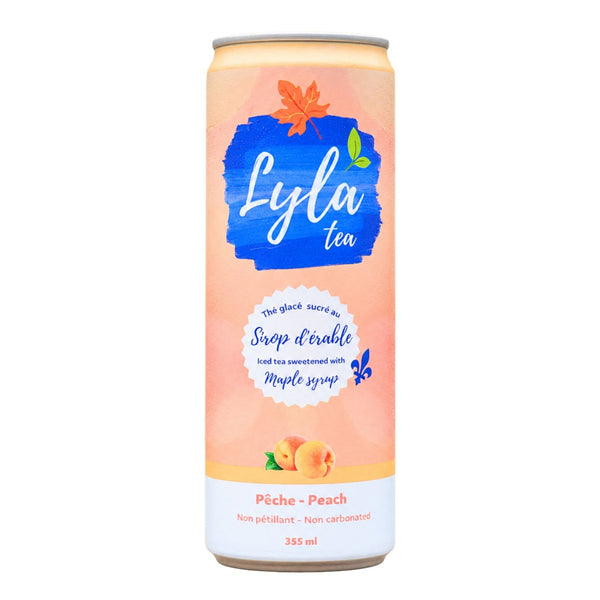 Lyla tea - Thé glacé pêche - sucré au sirop d'érable - Le marché Boréal