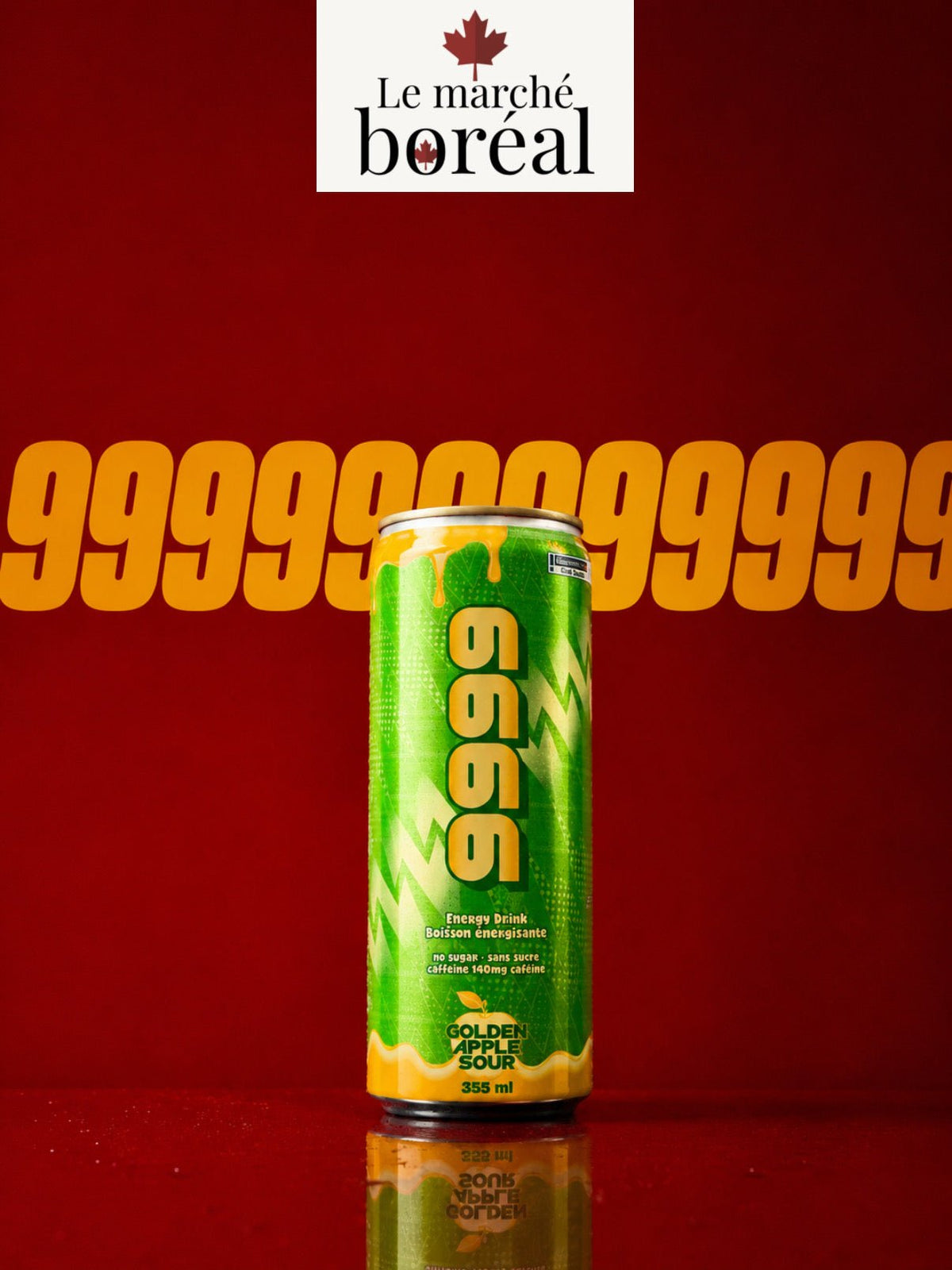 Pack Concours 9999 de Jean - boissons énergisantes sans sucre - 12 x 355mL : frais de port offert - Le marché Boréal