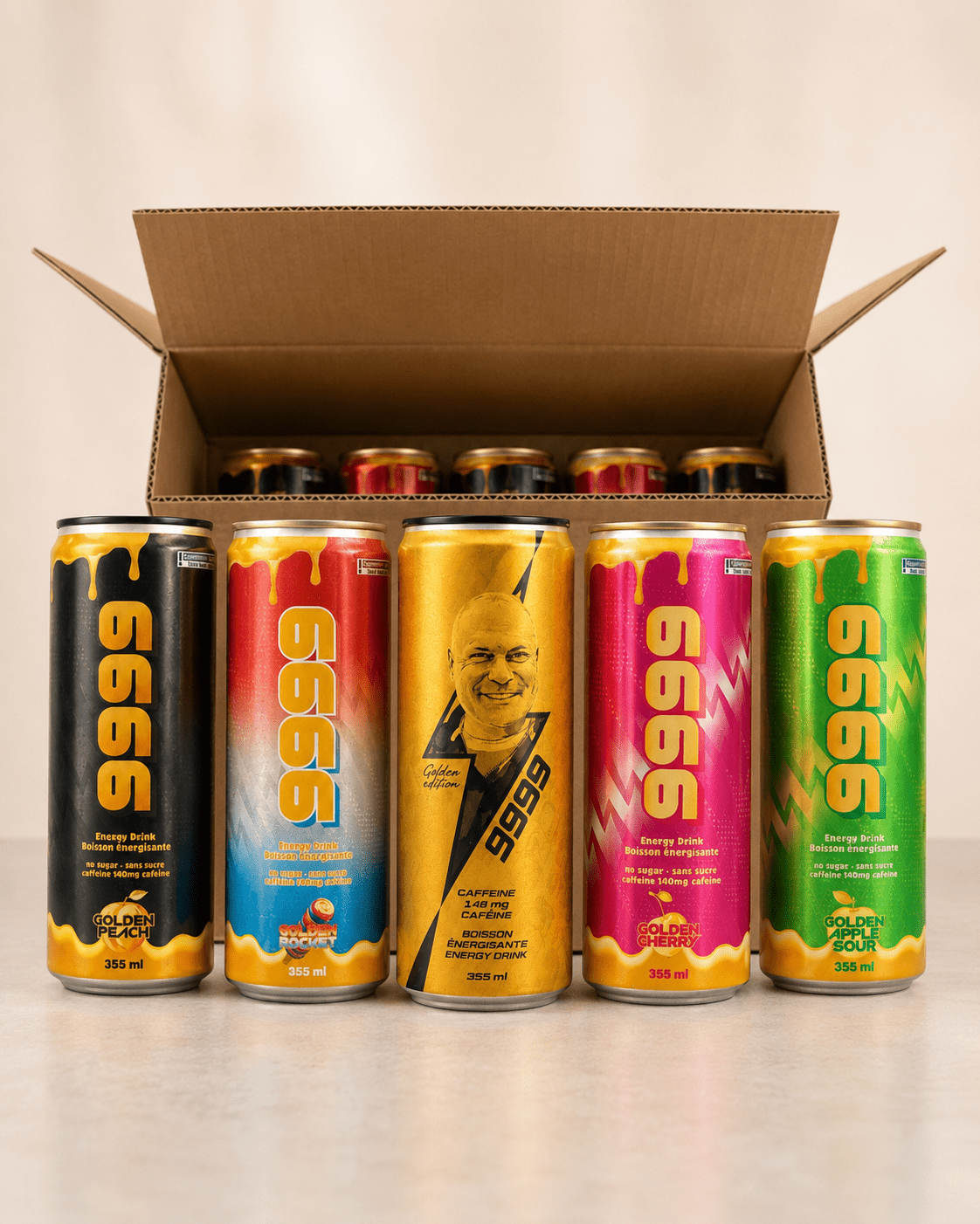 Pack Concours 9999 de Jean - boissons énergisantes sans sucre - 12 x 355mL : frais de port offert - Le marché Boréal