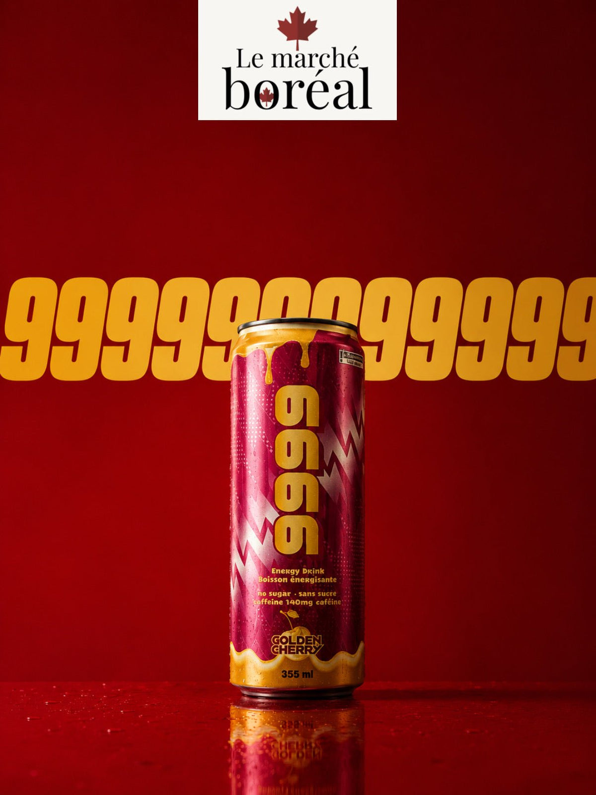 Pack Concours 9999 de Jean - boissons énergisantes sans sucre - 12 x 355mL : frais de port offert - Le marché Boréal