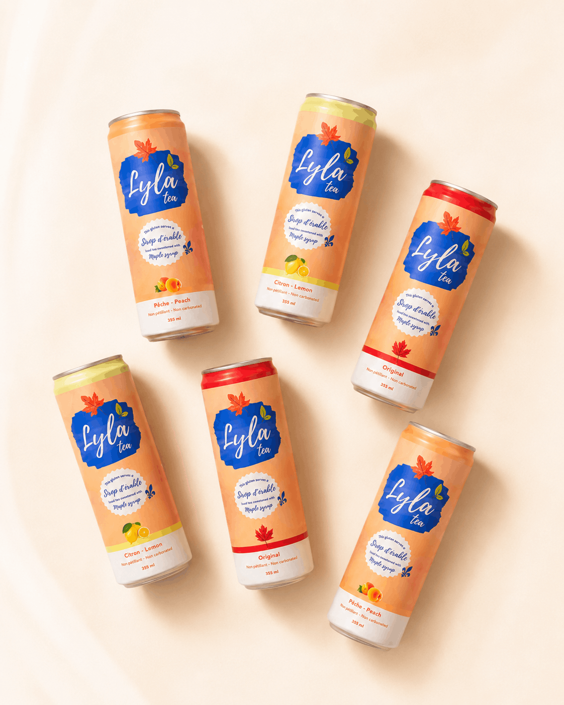 Pack Découverte Lyla Tea - 6 thés glacés à l’érable - 355ml - Le marché Boréal
