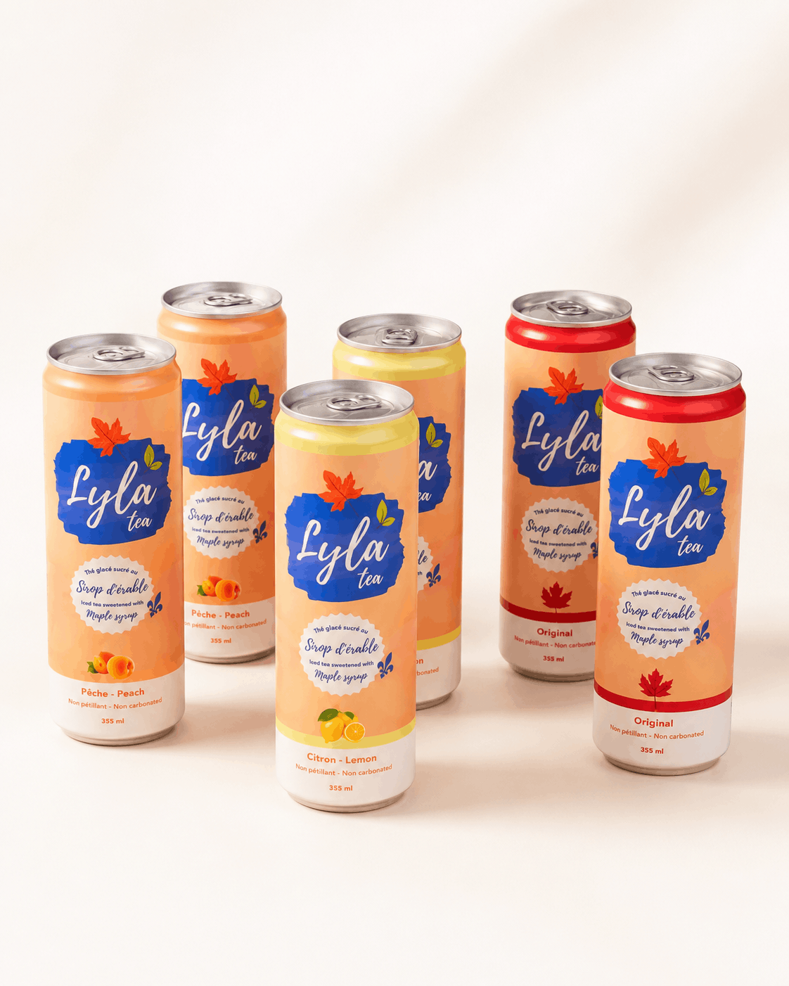Pack Découverte Lyla Tea - 6 thés glacés à l’érable - 355ml - Le marché Boréal