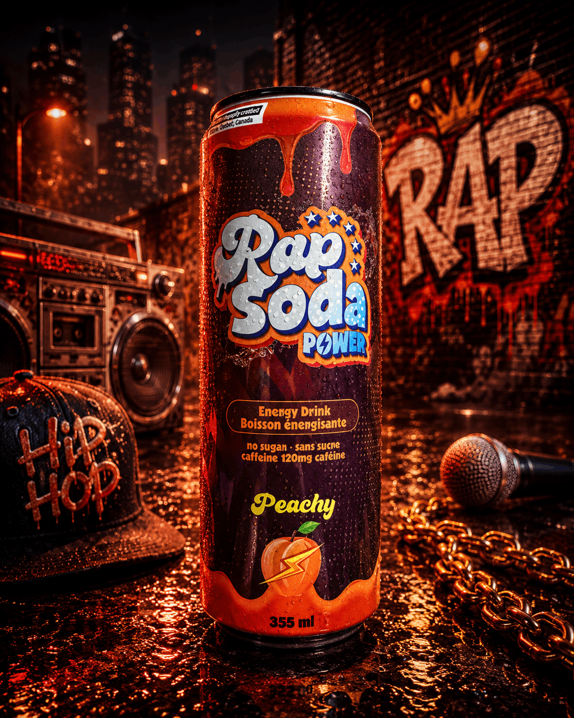 Pack Découverte Rap Soda Power - 6 boissons énergisantes sans sucres - Le marché Boréal