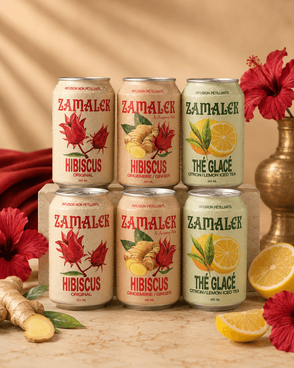 Pack Découverte Zamalek - 6 boissons à l'hibiscus - Le marché Boréal
