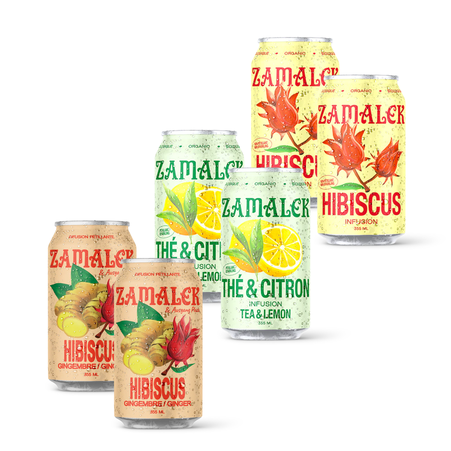 Pack Découverte Zamalek - boissons à l'hibiscus - 6 x 355mL - Le marché Boréal