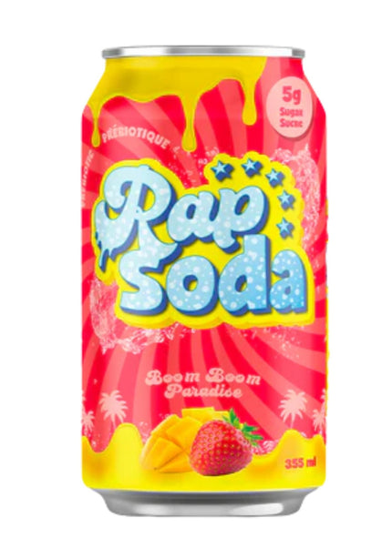 Rap Soda Boom Boom Paradise – Fraise mangue - 355ml - Le marché Boréal