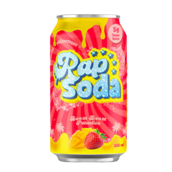 Rap Soda Boom Boom Paradise – Fraise mangue - 355ml - Le marché Boréal