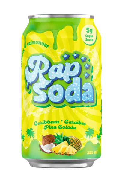 Rap Soda Pina Colada - Ananas coco - 355ml - Le marché Boréal