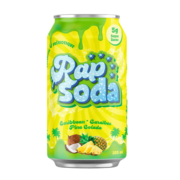 Rap Soda Pina Colada - Ananas coco - 355ml - Le marché Boréal