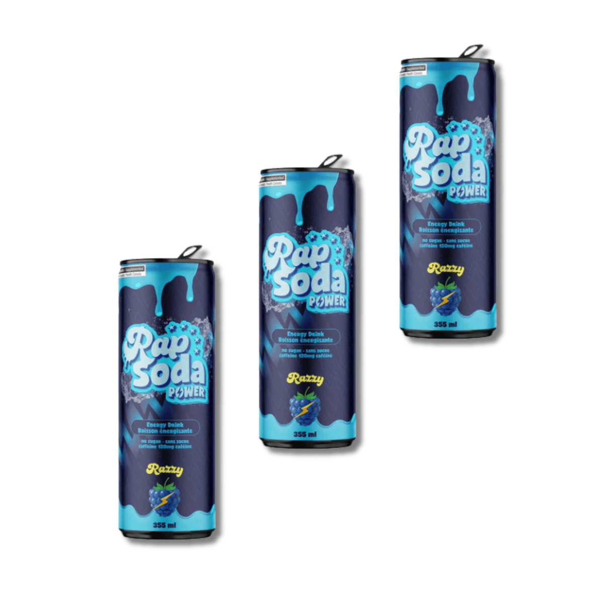 Rap Soda Power Razzy – Blue Raspberry - Pack de 3 - Le marché Boréal