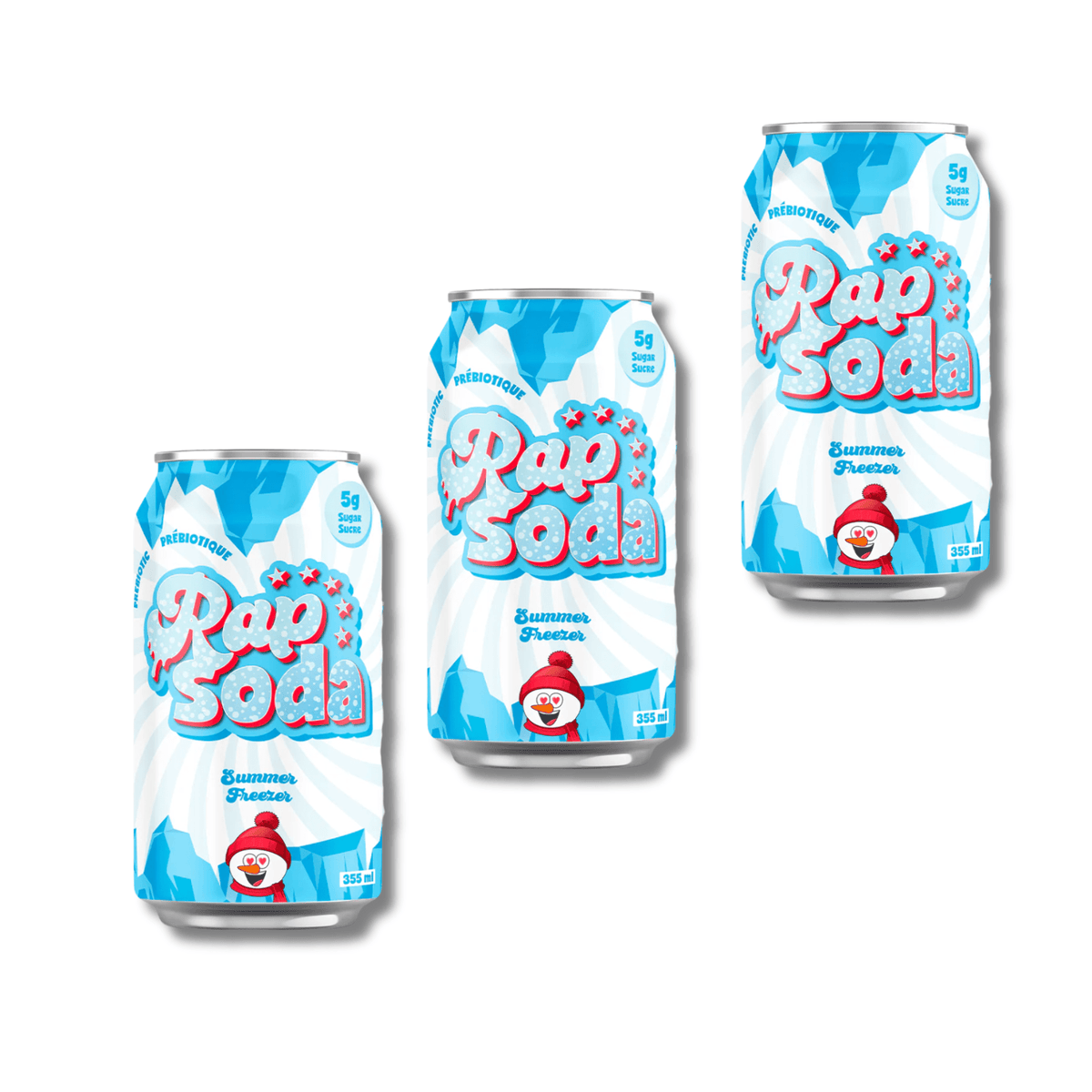 Rap Soda Summer Freezer – Rafraîchissant et glacé - 355ml - Pack de 3 - Le marché Boréal