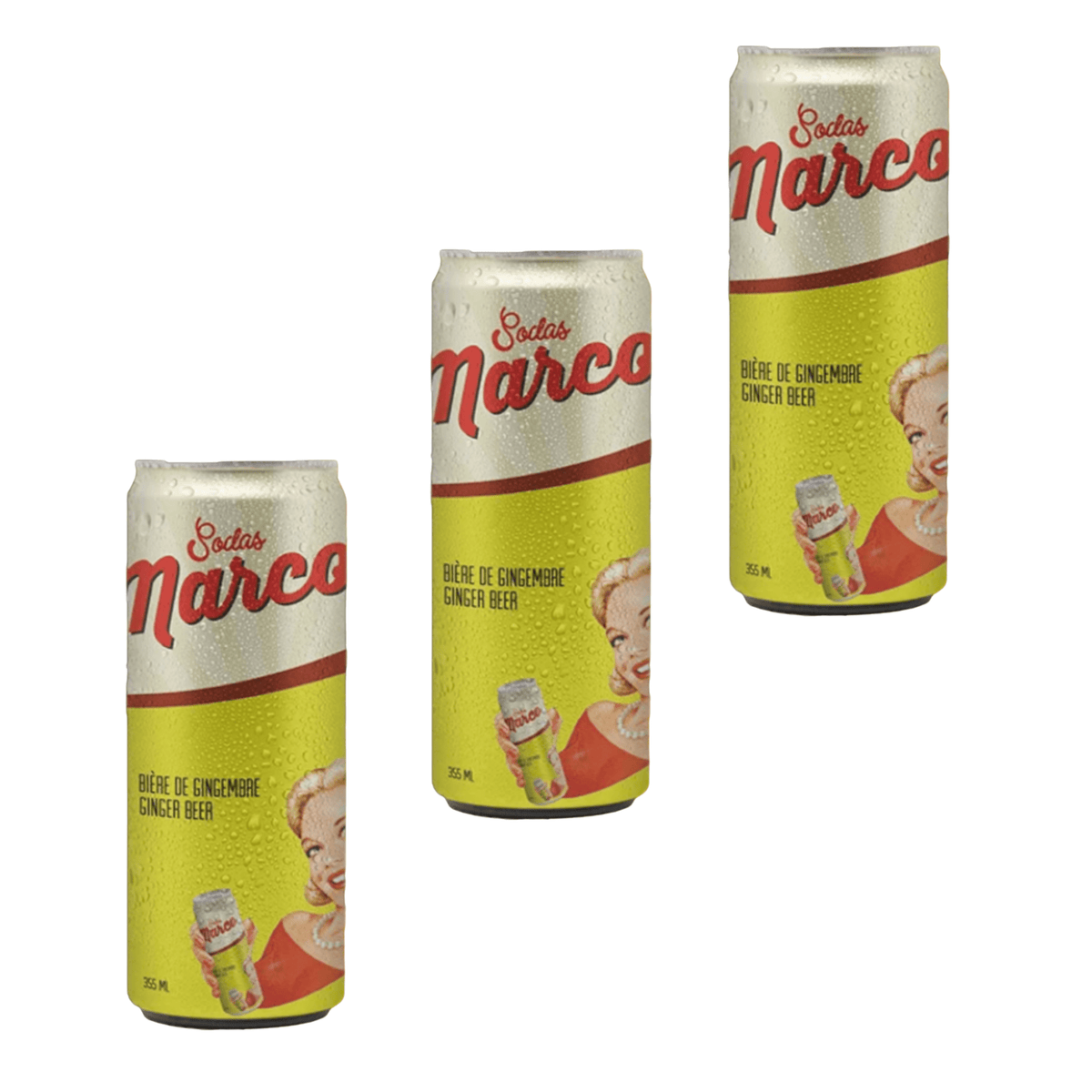 Sodas Marco - Soda gingembre - Ginger beer - Pack de 3 - Le marché Boréal