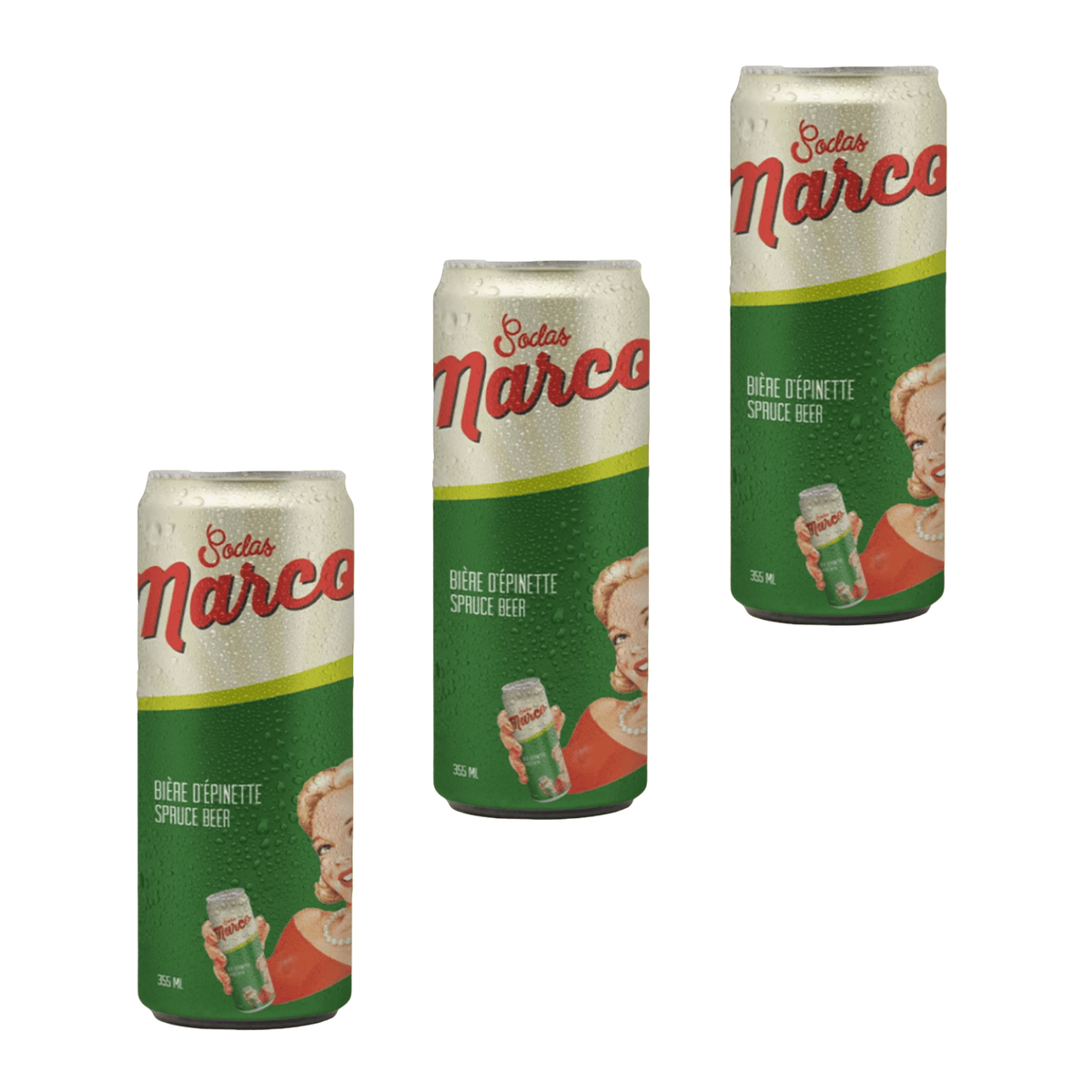 Sodas Marco - Sodas épinette - Spruce beer - Pack de 3 - Le marché Boréal