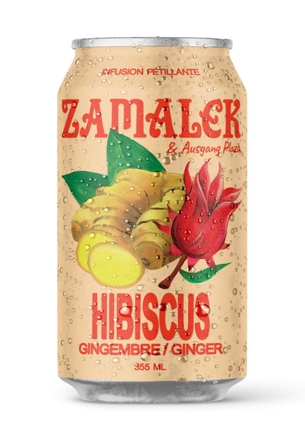 Zamalek - Soda hibiscus gingembre - pétillant - Le marché Boréal