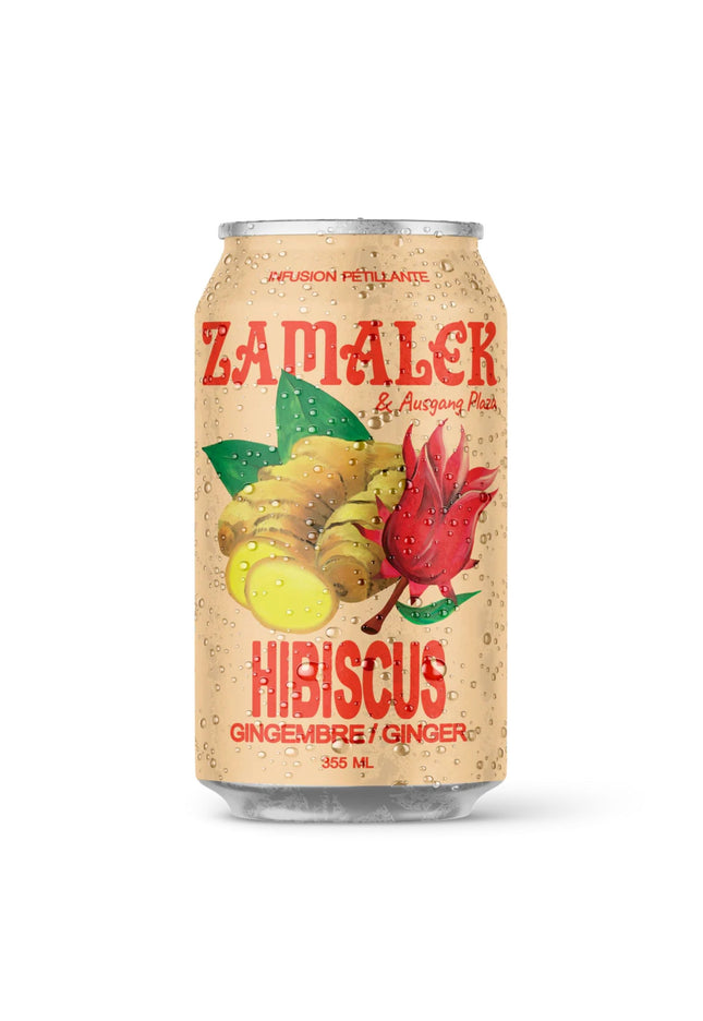Zamalek - Soda hibiscus gingembre - pétillant - Le marché Boréal