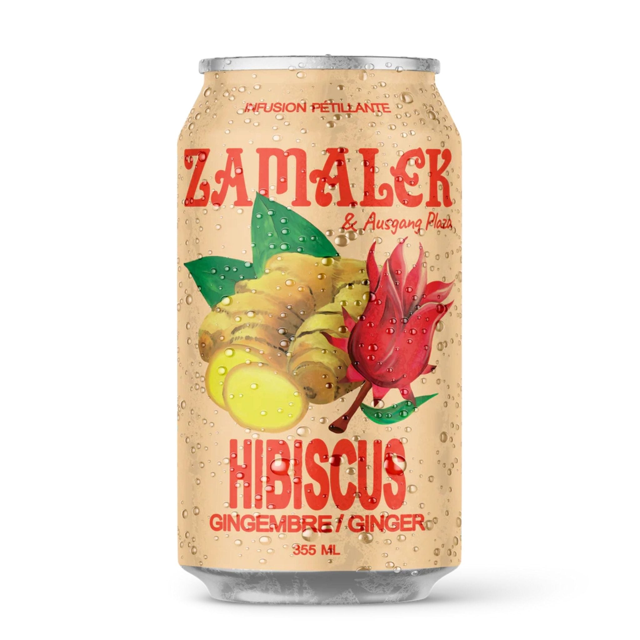 Zamalek - Soda hibiscus gingembre - pétillant - Le marché Boréal