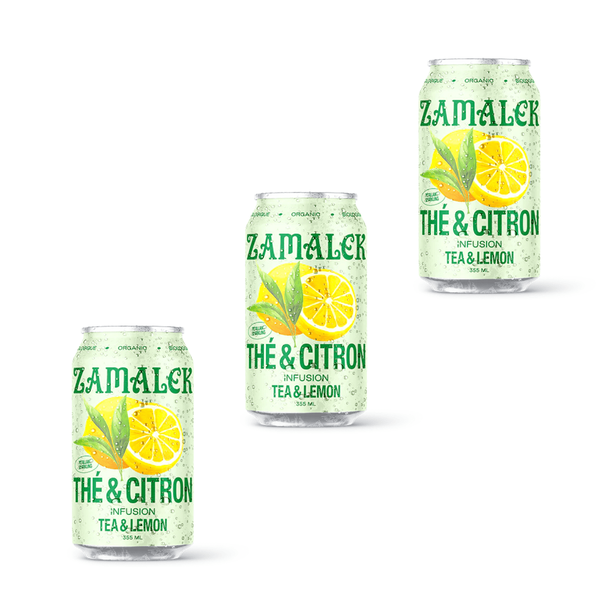 Zamalek - Thé glacé citron hibiscus - pétillant - Pack de 3 - Le marché Boréal